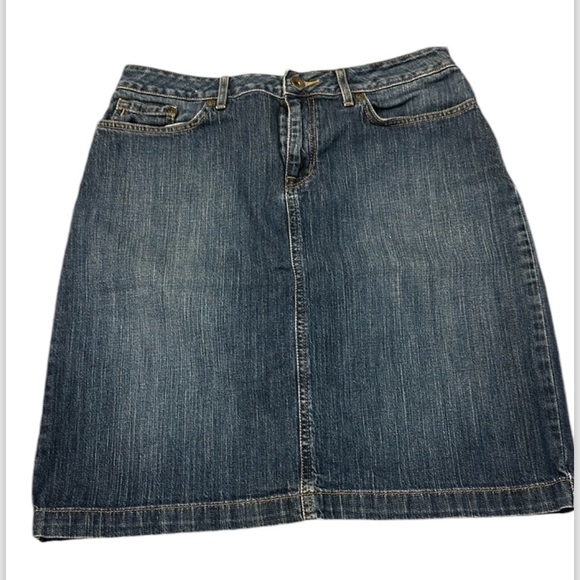 LL BEAN  ⭐️vintage denim skirt - Picture 1 of 8
